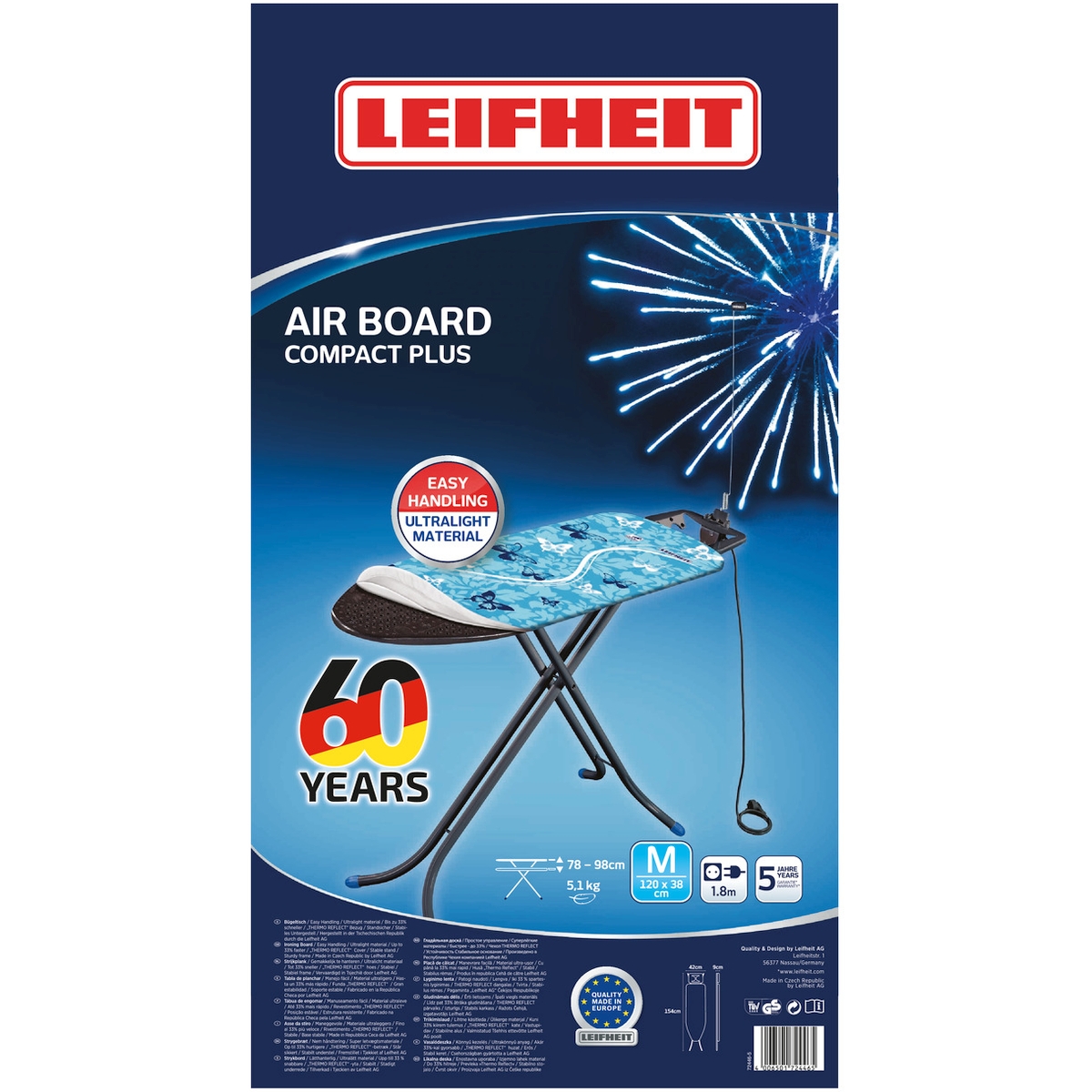   AirBoard Compact Plus M 60 Years Edition,  (Leifheit 72446)