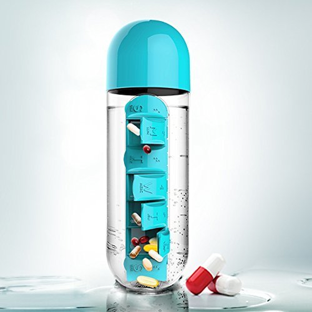  In style pill organizer bottle , 0.6  (Asobu PB55 blue)