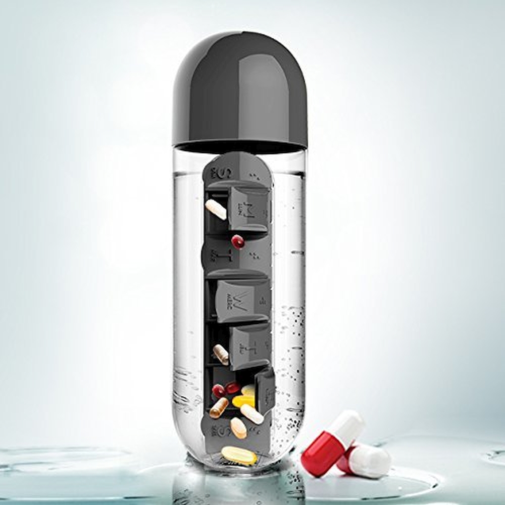  In style pill organizer bottle , 0.6  (Asobu PB55 black)
