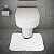 Фото 9: Коврик для туалета Highland белый, 55 x 55 см (Spirella 1013059)