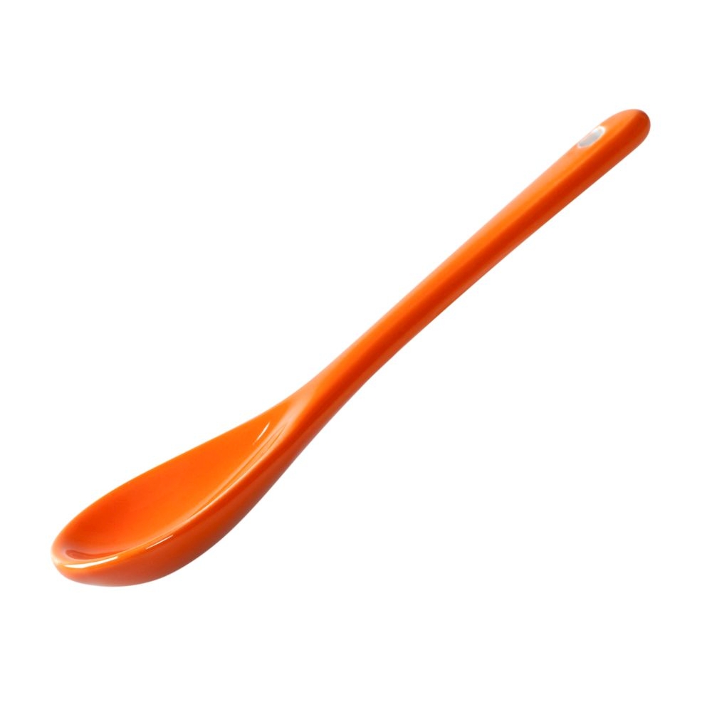 Кружка с ложкой, белая с оранжевой (LikeTo 4665.62)