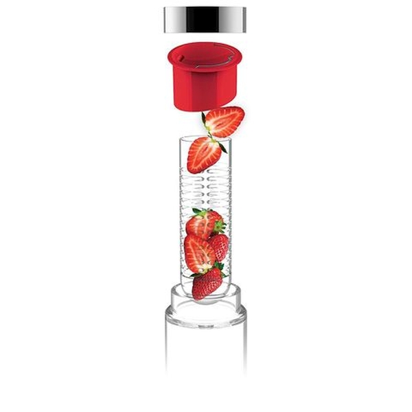 Бутылка Flavour it красная с серебристым, 0.48 л (Asobu SWG11 red-silver)
