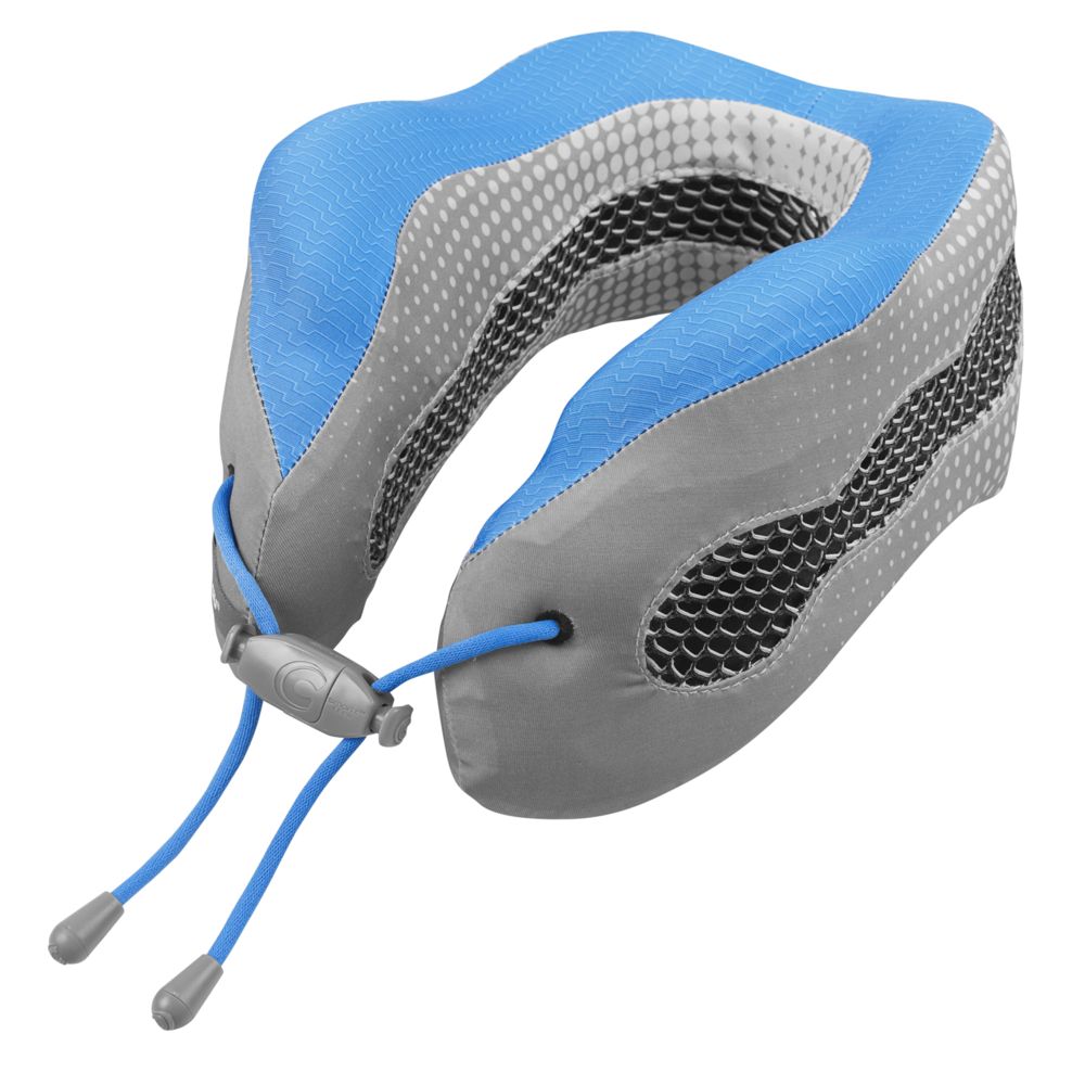 Подушка под шею для путешествий CaBeau Evolution Cool, серая с синим (CaBeau 5774.14)