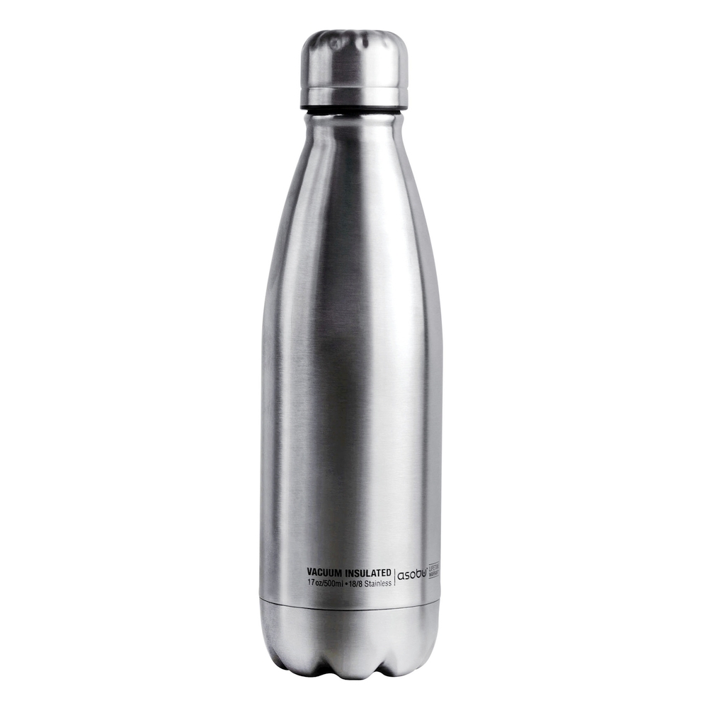 Термобутылка Central park travel bottle стальная, 0.51 л (Asobu SBV17 silver)