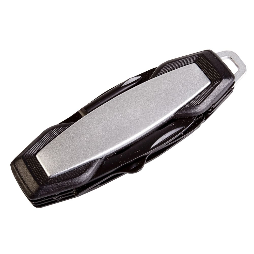 Нож карманный Hexogen, серебристый с чёрными лезвиями (LikeTo 5610.10)