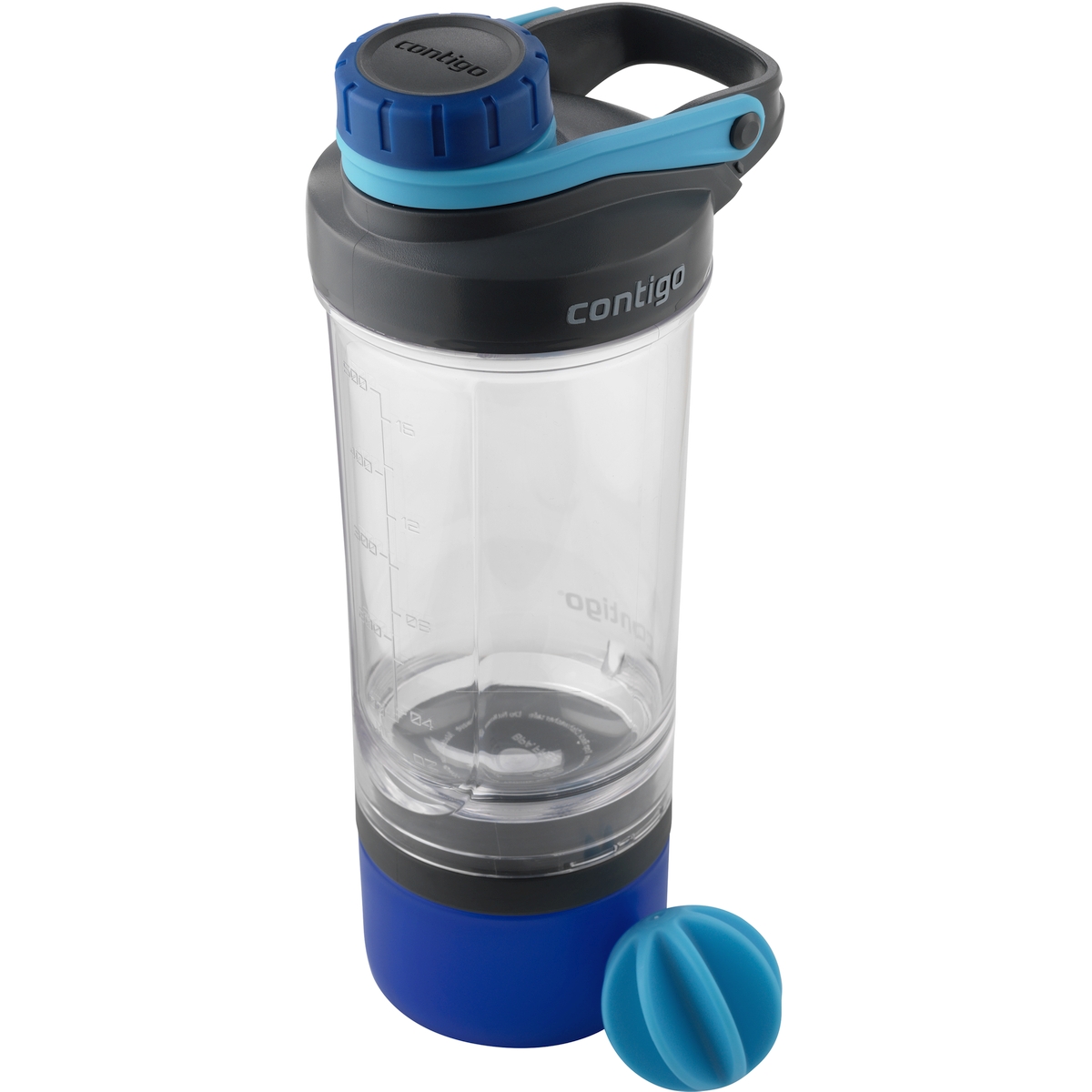 Фитнес-бутылка с контейнером Shake & Go™ голубой, 0.65 л (Contigo contigo0649)