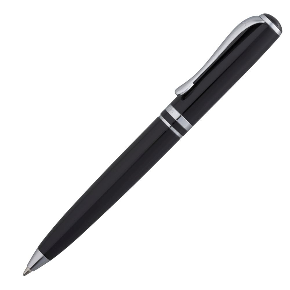 Ручка шариковая Podium, черная с серебром (X-Pen 4514.3)