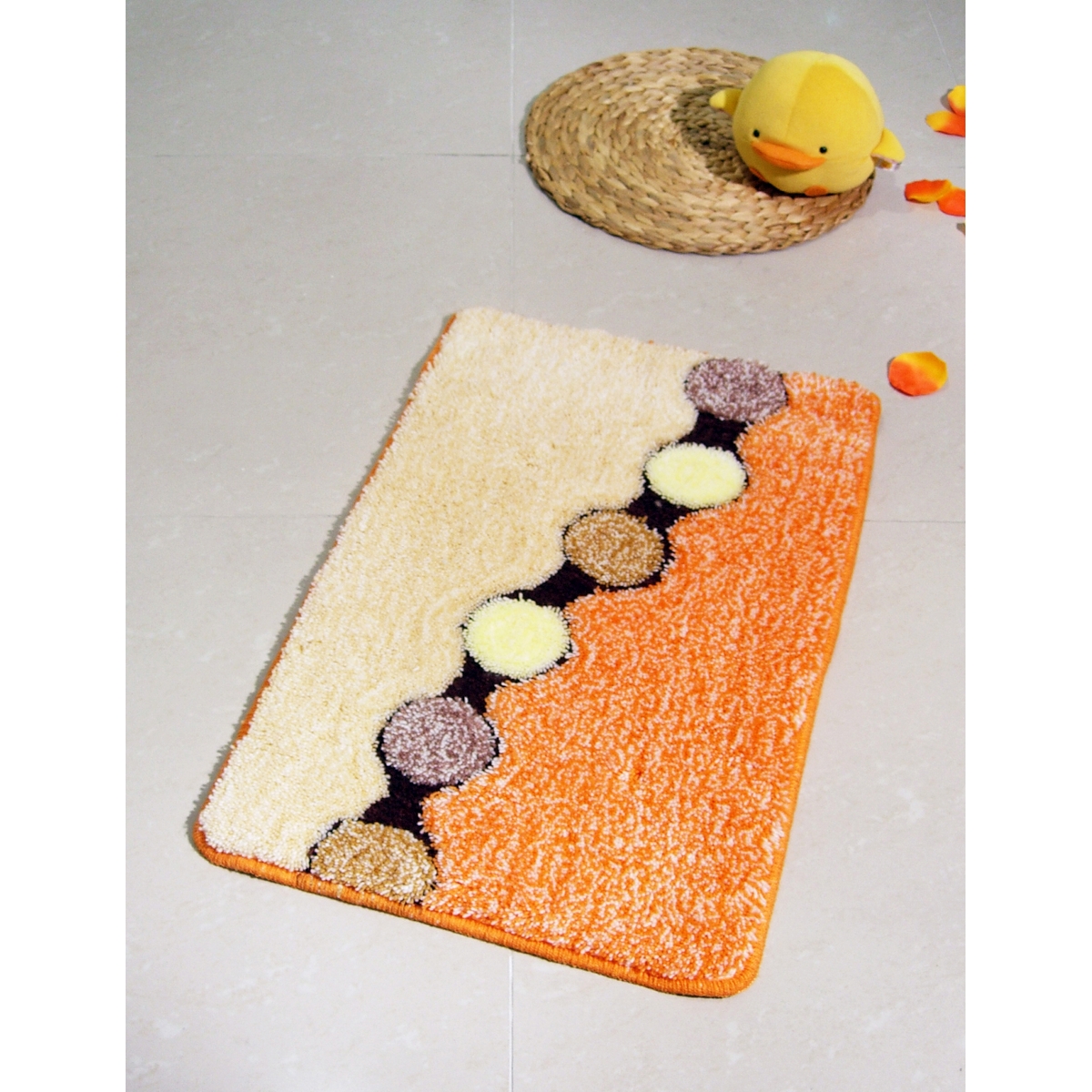 Коврик для ванной Sand оранжевый, 50 x 80 см (Welle 940077)