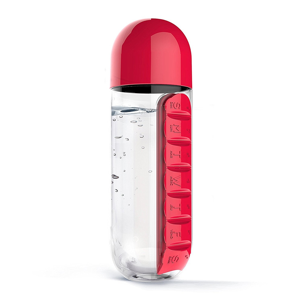 Бутылка In style pill organizer bottle красная, 0.6 л (Asobu PB55 red)