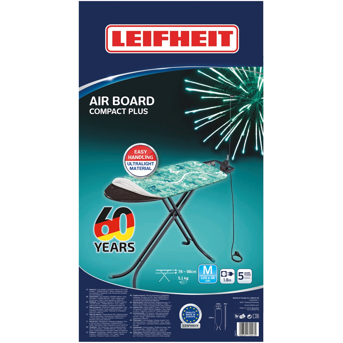   AirBoard Compact Plus M 60 Years Edition,  (Leifheit 72447)