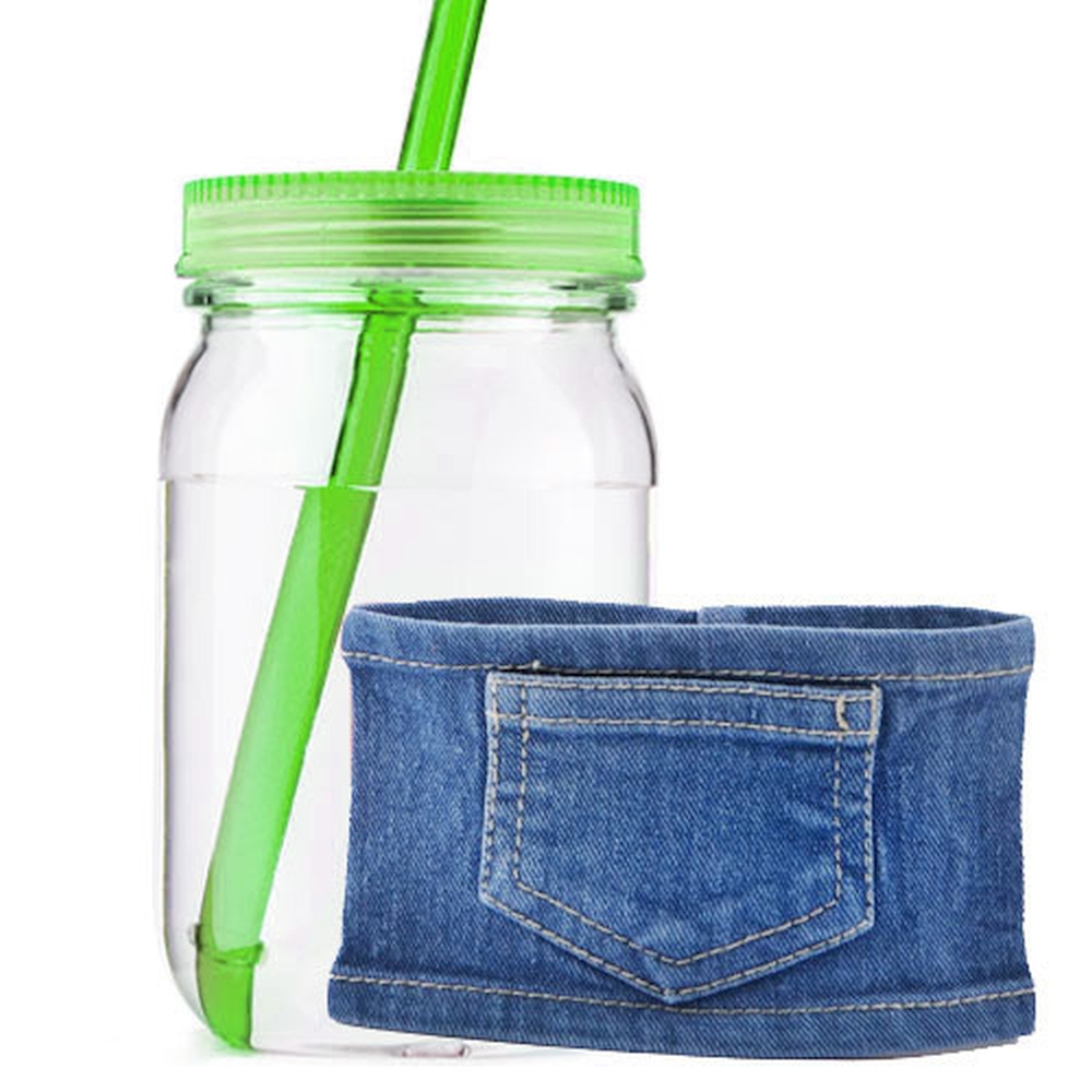 Кружка Jeans jar зеленая, 0.75 л (Asobu MJ05 green)