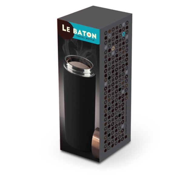Термос Le baton черный/серый, 0.5 л (Asobu LB17 smoke)