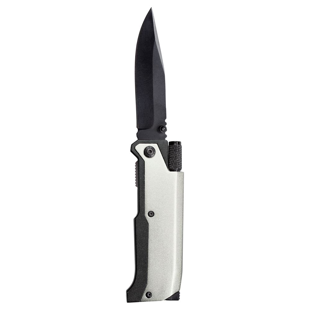 Нож складной с фонариком и огнивом Ster, серый (Stride 2803.1)