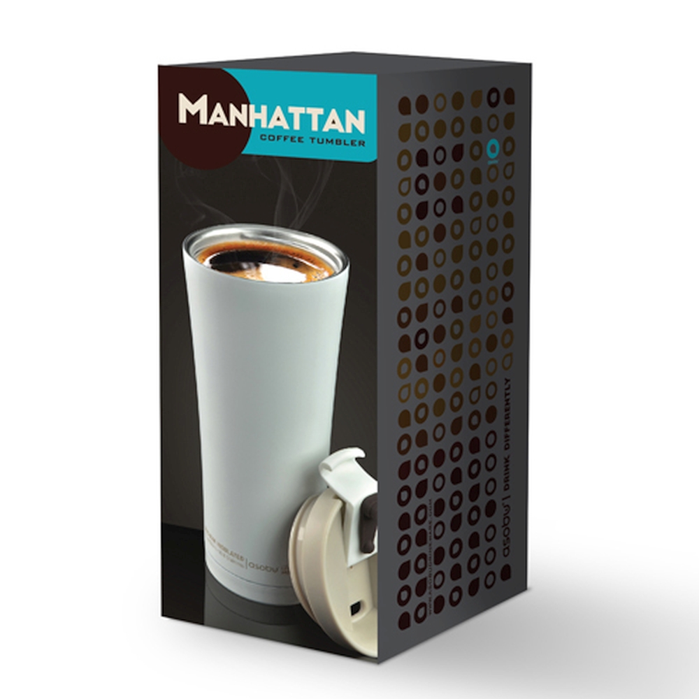 Термокружка Manhattan coffee tumbler коричневая, 0.5 л (Asobu V700 brown)