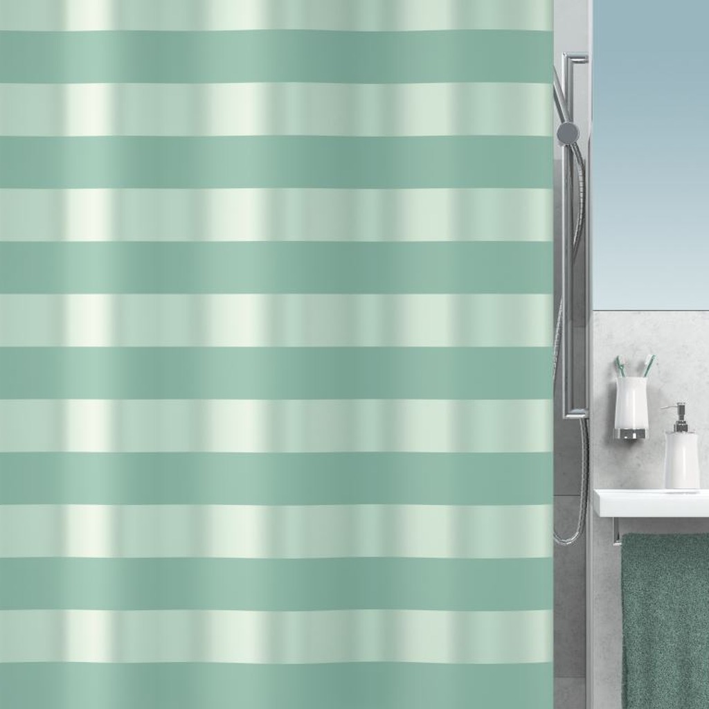 Штора для ванной Scala зелёный, 180 x 200 см (Spirella 1016309)