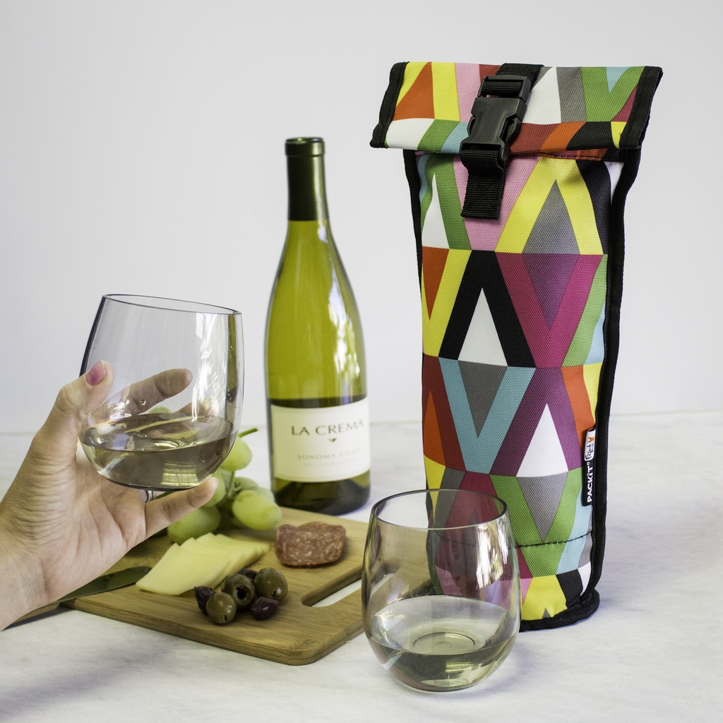 Сумка холодильник для бутылки Wine Bag Gray Stripe (PACKiT PACKIT0022)