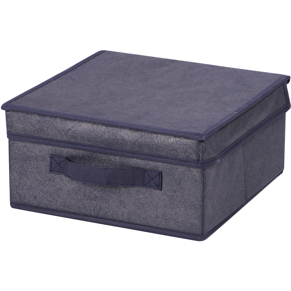 Коробка для хранения с крышкой синяя, 30х30х15 см (Hausmann HM-SO03500)