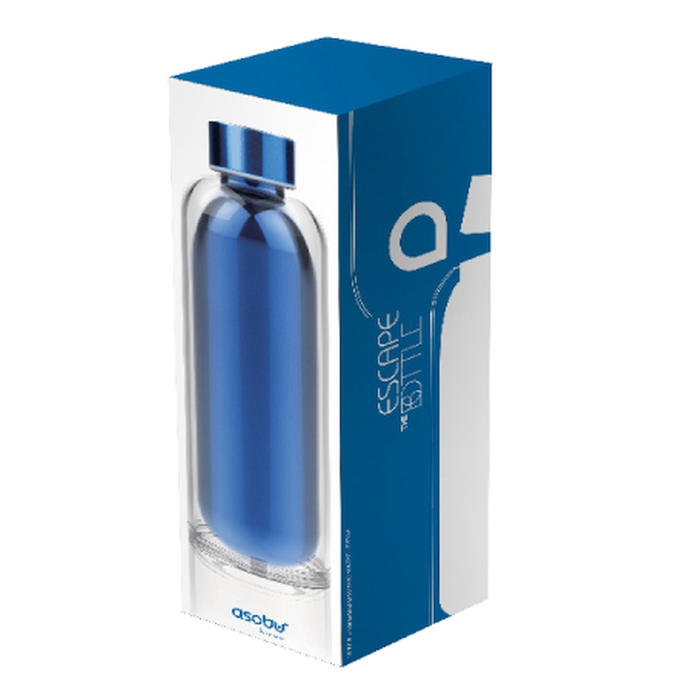 Термобутылка Escape the bottle голубая, 0.5 л (Asobu SP02 blue)