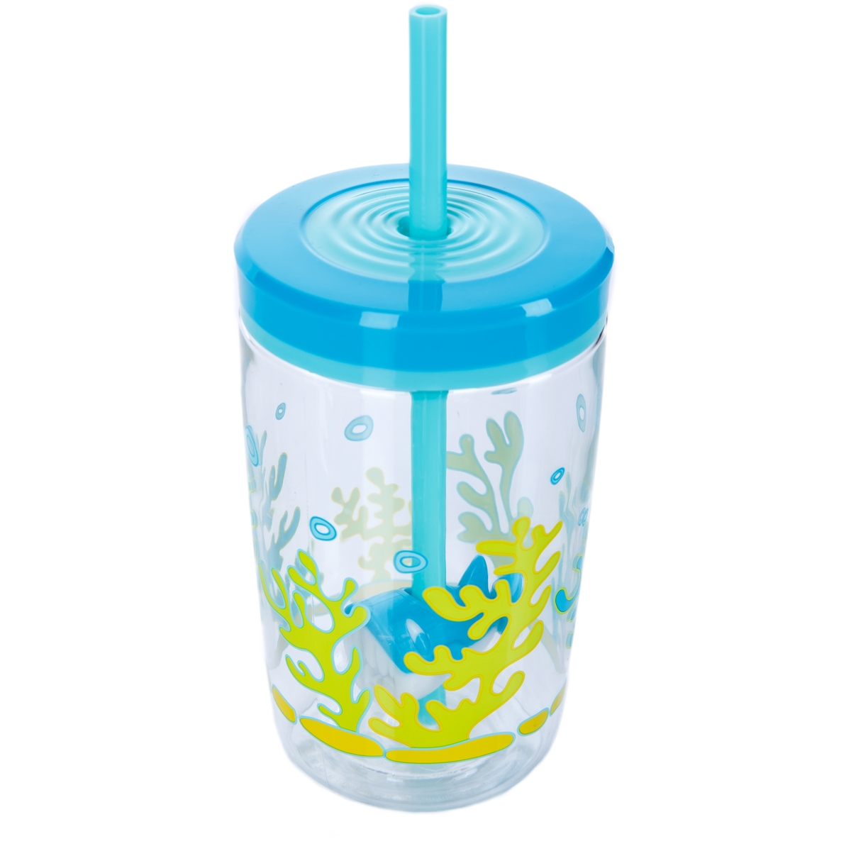 Детский стакан с соломинкой Floating straw tumbler Shark, 0.47 л (Contigo CONTIGO0772)