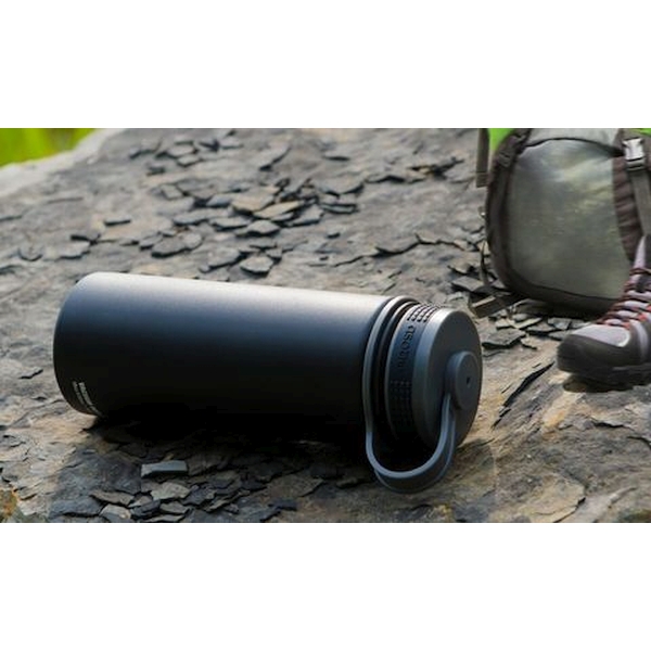 Термобутылка Alpine flask черная, 0.53 л (Asobu TMF2 black)