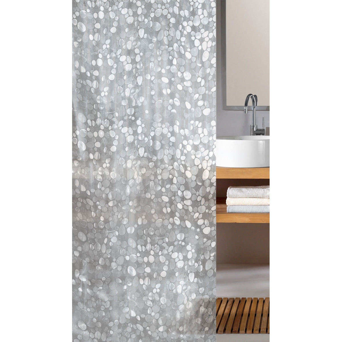 Штора для ванной Cristal Clear прозрачная, 180x200 см (Kleine Wolke 5174116305)