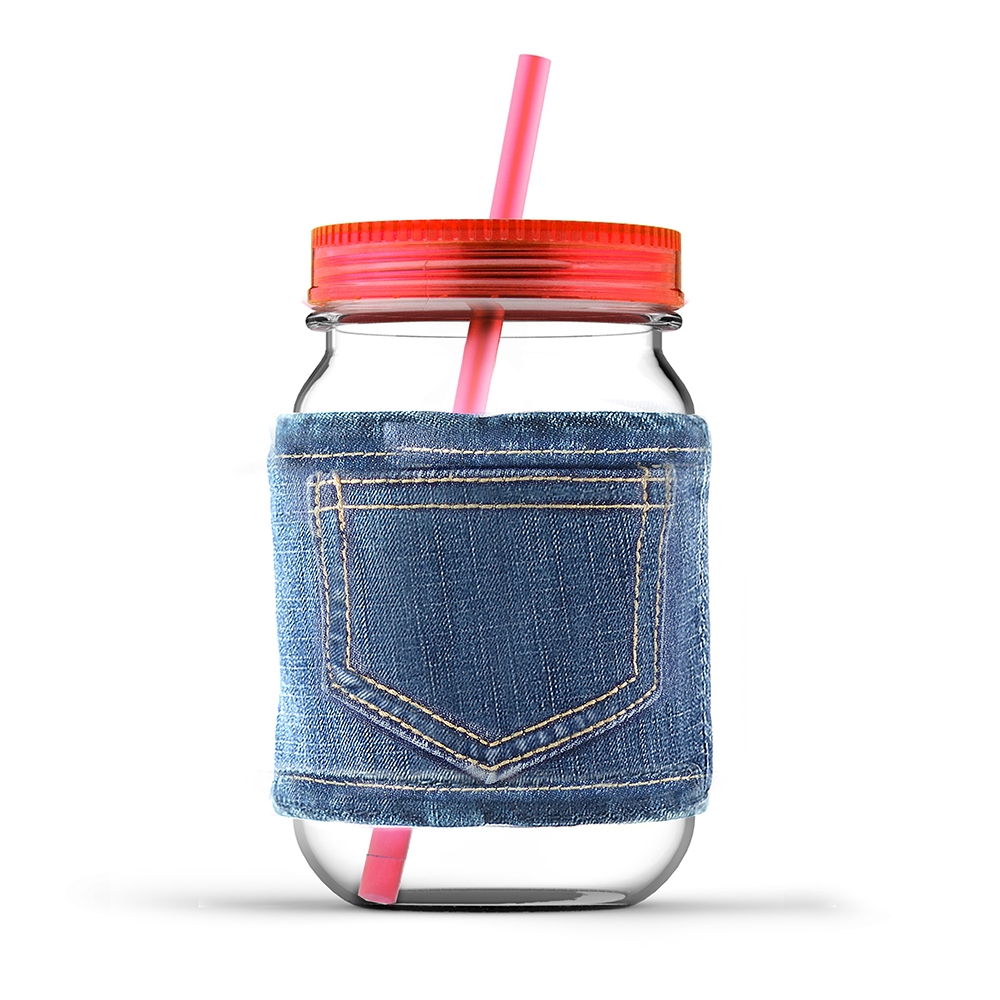 Кружка Jeans jar красная, 0.75 л (Asobu MJ05 red)