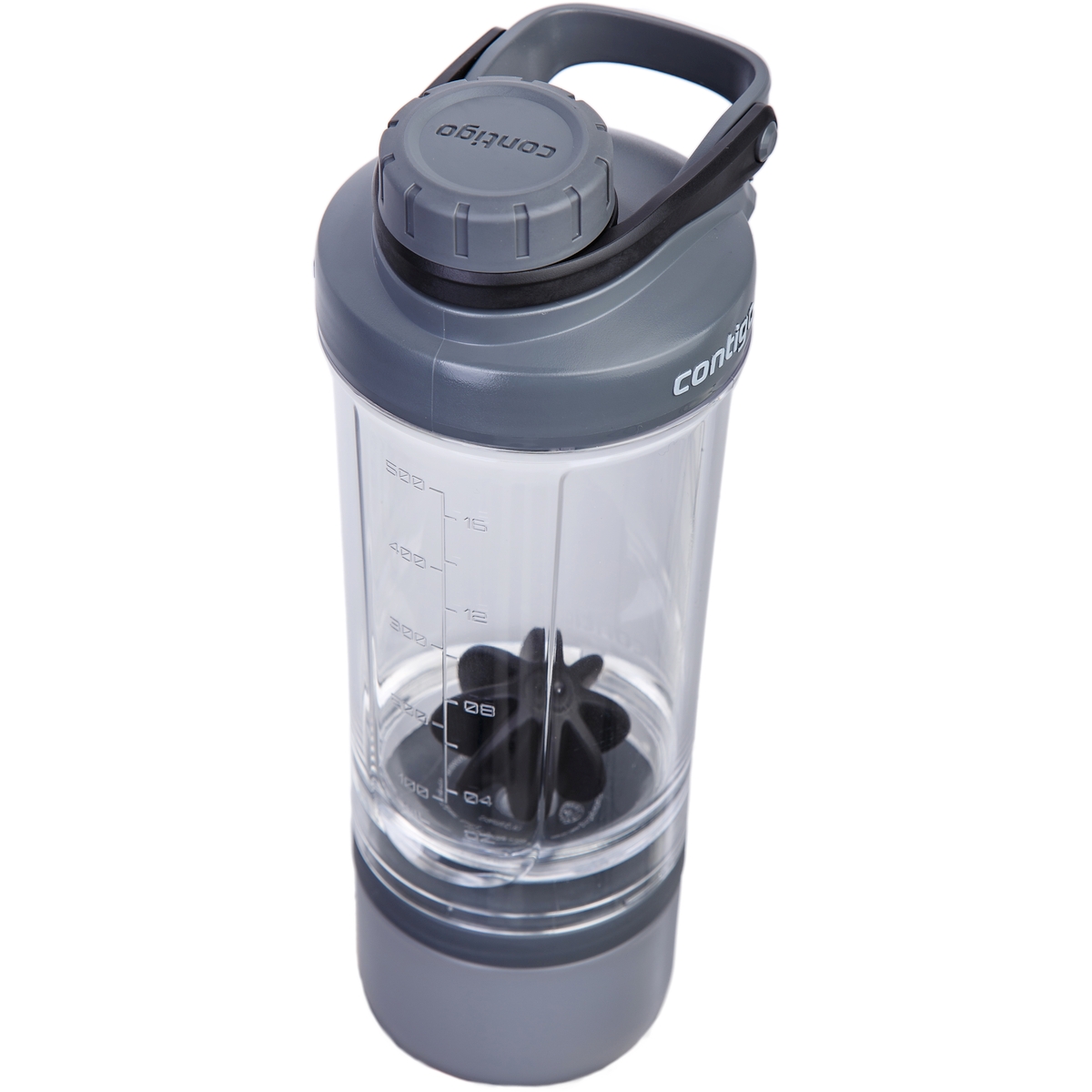 Фитнес-бутылка с контейнером Shake & Go™ чёрный, 0.65 л (Contigo contigo0648)