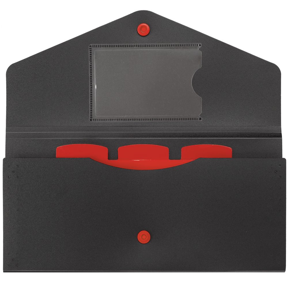 Органайзер для путешествий Envelope, черный с красным (LikeTo 7066.35)