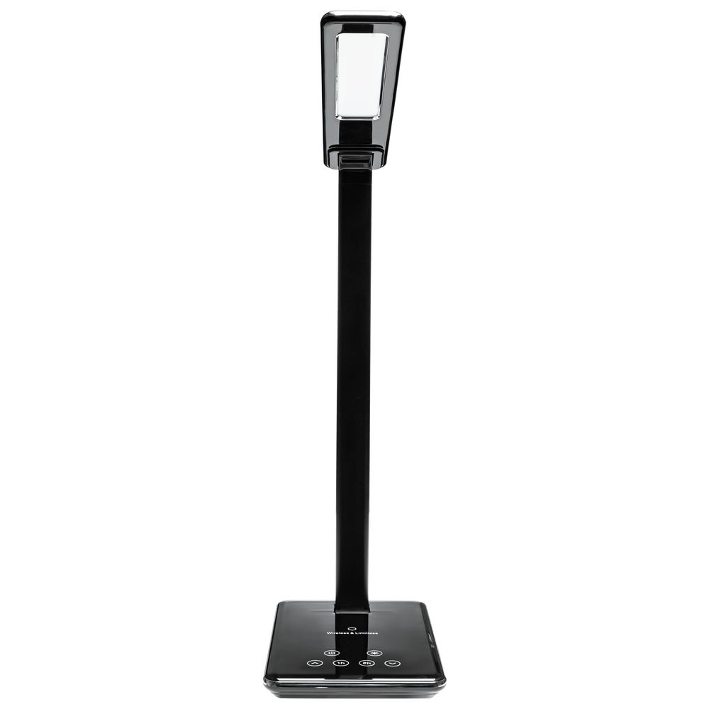 Настольная лампа с беспроводной зарядкой Power Spot, черная (Uniscend 7503.30)