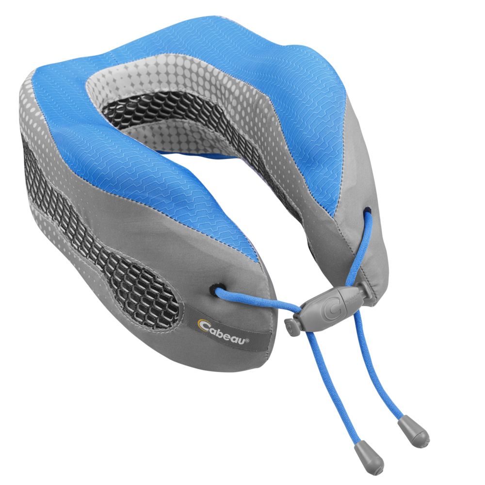 Подушка под шею для путешествий CaBeau Evolution Cool, серая с синим (CaBeau 5774.14)