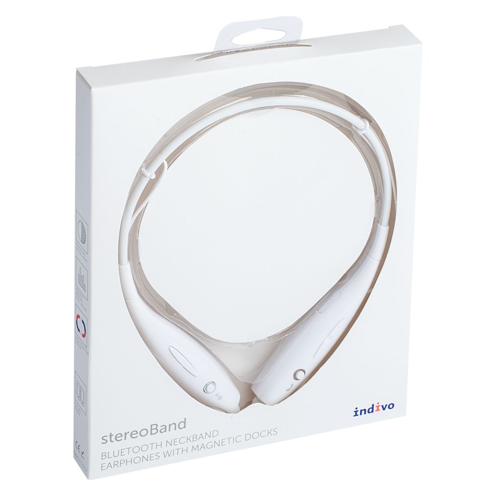 Bluetooth наушники stereoBand, белые (Indivo 2899.60)
