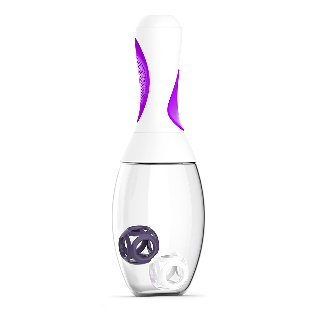 Стакан-шейкер Samba shaker белый/фиолетовый, 0.6 л (Asobu RS14 white-purple)