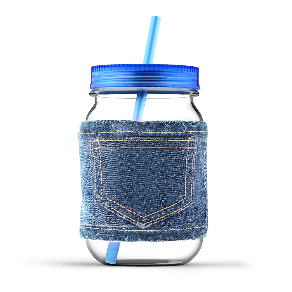 Кружка Jeans jar голубая, 0.75 л (Asobu MJ05 blue)
