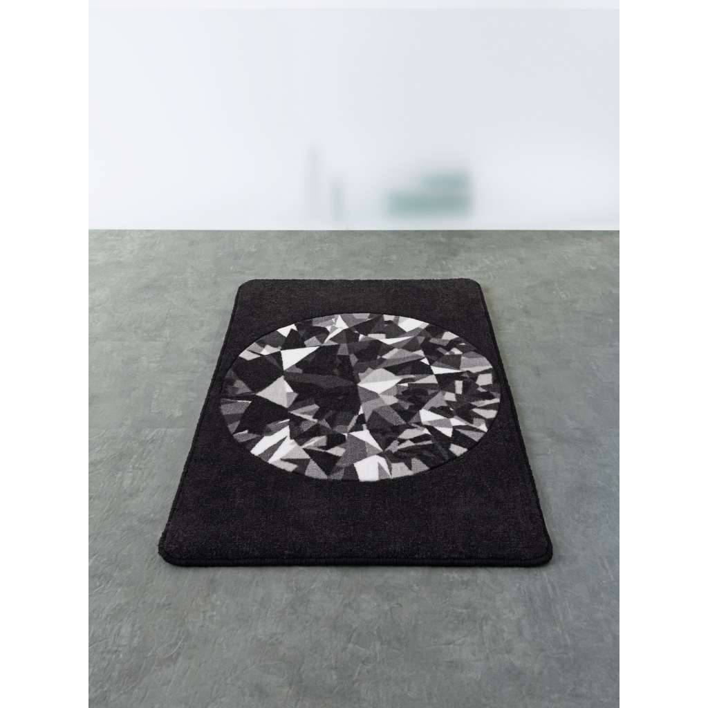Коврик для ванной Crystal чёрный, 60 x 90 см (Spirella 1016218)