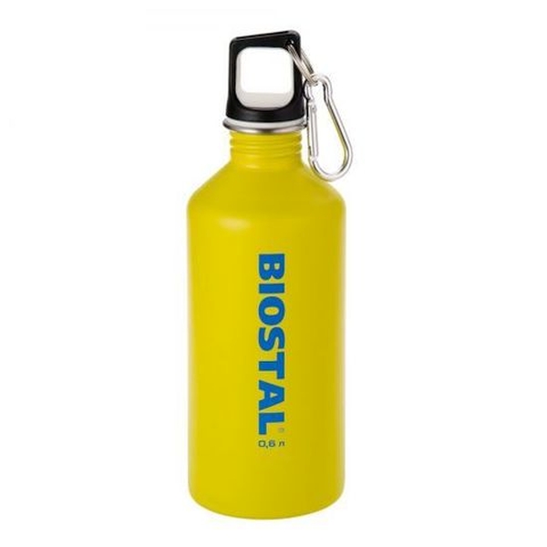 Бутылка Fler с карабином желтая, 0.75 л (Biostal NS-750-Y)