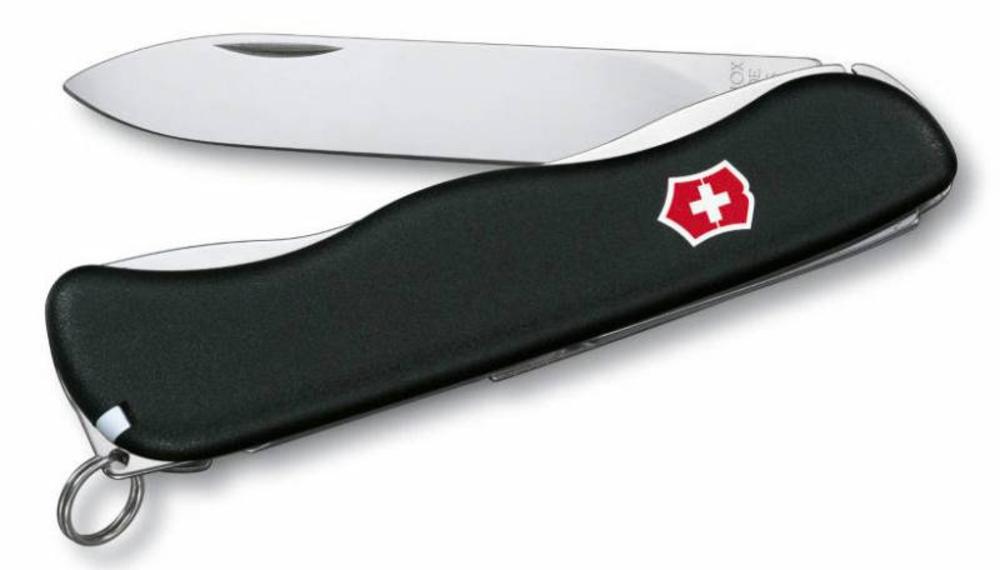 Солдатский нож с фиксатором Sentinel, чёрный (Victorinox 7748.3)