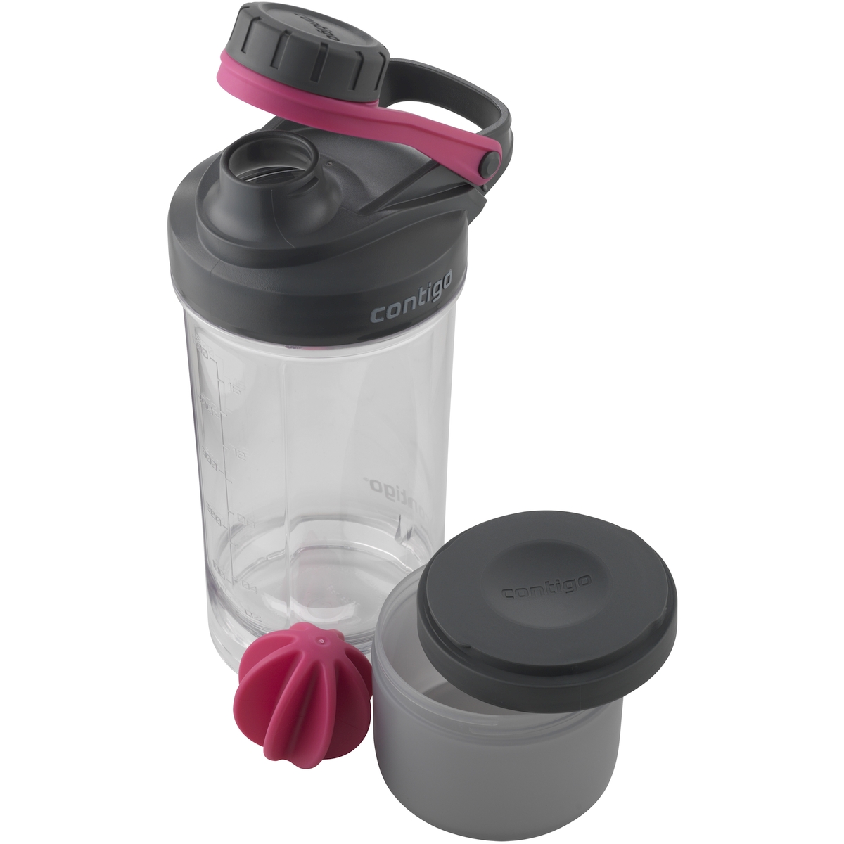 Фитнес-бутылка с контейнером Shake & Go™ розовый, 0.65 л (Contigo contigo0647)