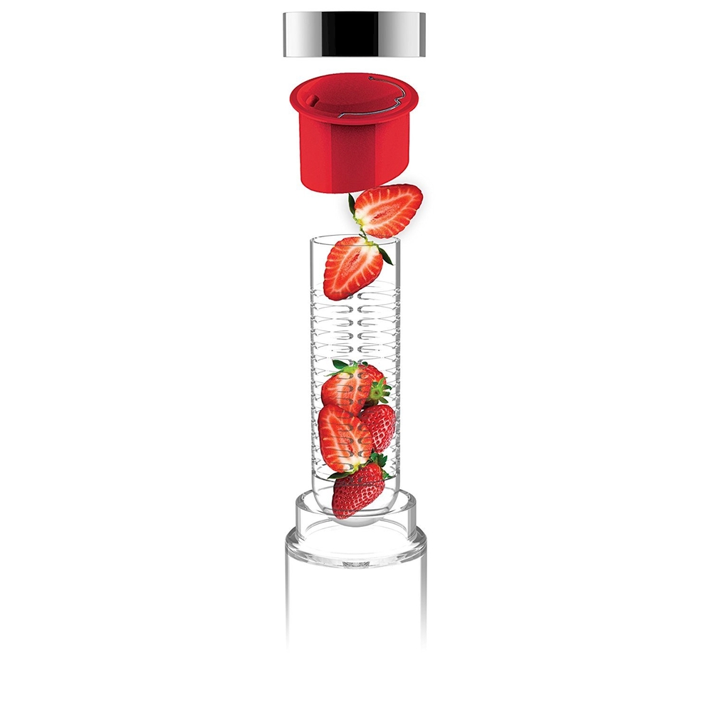 Бутылка Flavour it красная, 0.48 л (Asobu SWG11  red-silver)