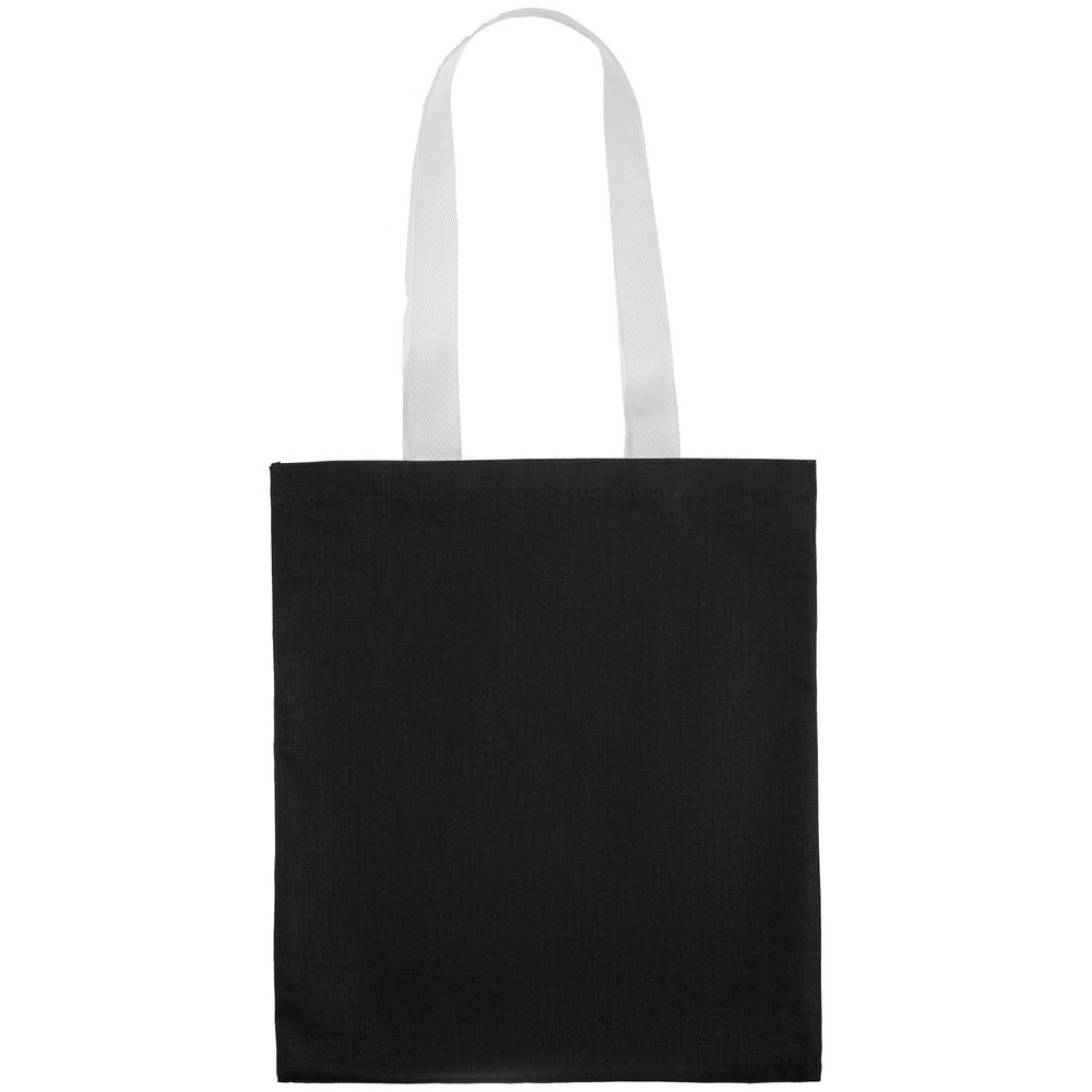 Холщовая сумка BrighTone, черная с белыми ручками (LikeTo 10766.36)