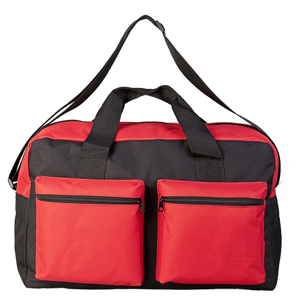 Дорожная сумка Double pocket, чёрно-красная (LikeTo 5808.35)