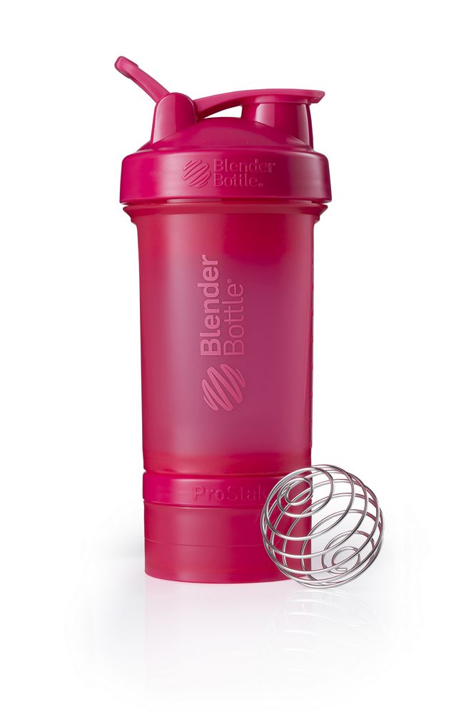 Спортивный шейкер с контейнером ProStak, розовый (малиновый) (BlenderBottle 11181.50)