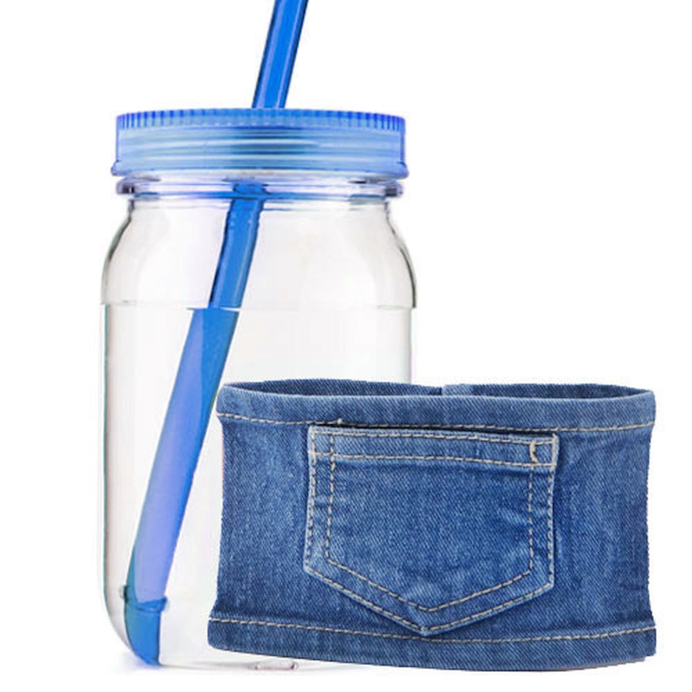Кружка Jeans jar голубая, 0.75 л (Asobu MJ05 blue)