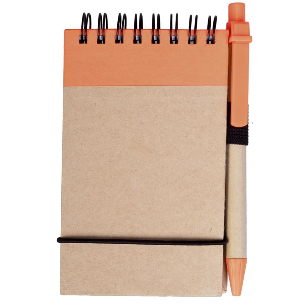 Блокнот на кольцах Eco Note с ручкой, оранжевый (LikeTo 5596.20)