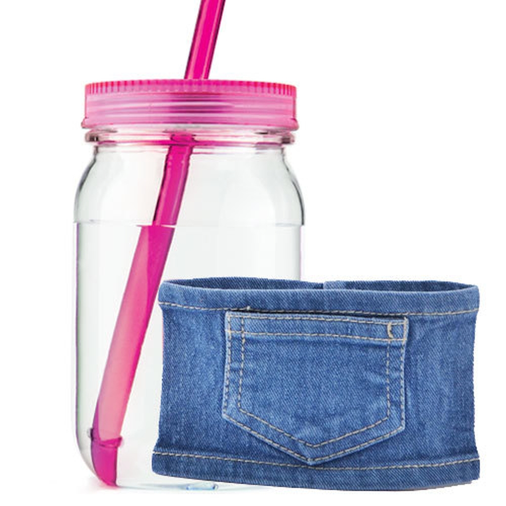 Кружка Jeans jar розовая, 0.75 л (Asobu MJ05 pink)