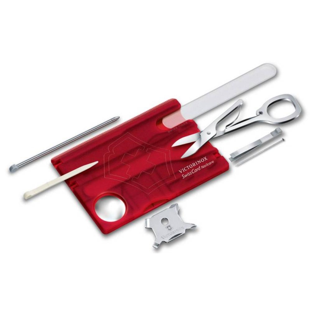 Набор инструментов SwissCard Nailcare, красный (Victorinox 7770.55)