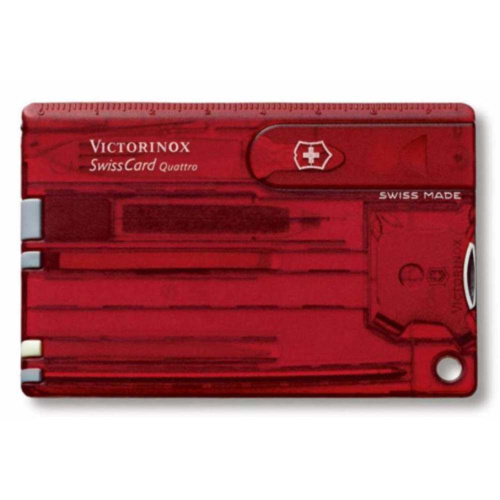 Набор инструментов SwissCard Quattro, красный (Victorinox 7704.55)