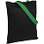 Фото 1: Холщовая сумка BrighTone, черная с зелеными ручками (LikeTo 10766.39)