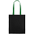 Фото 3: Холщовая сумка BrighTone, черная с зелеными ручками (LikeTo 10766.39)