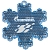 Фото 1: Пешеходный светоотражатель Снежинка, синий (Coreflect 4209.40)