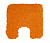 Фото 1: Коврик для туалета Highland оранжевый, 55 x 55 см (Spirella 1013067)